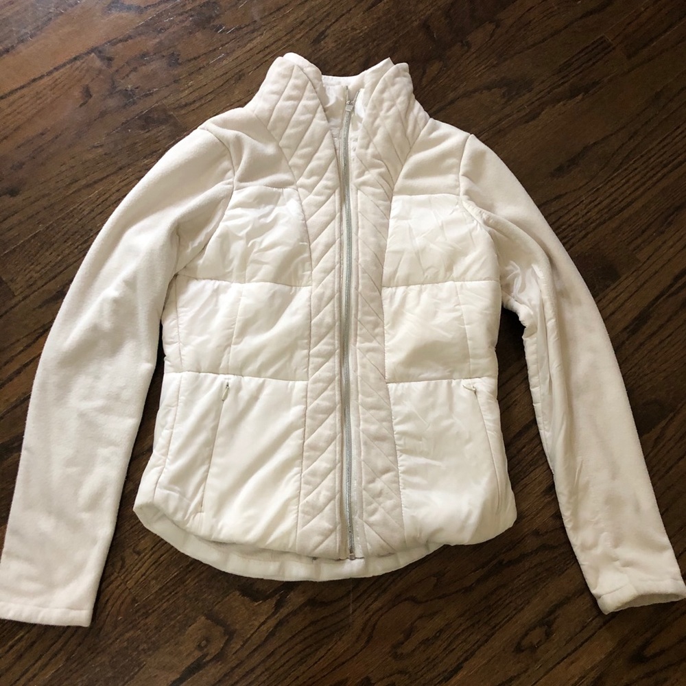 Lululemon fleece/fur lined off-white jacket